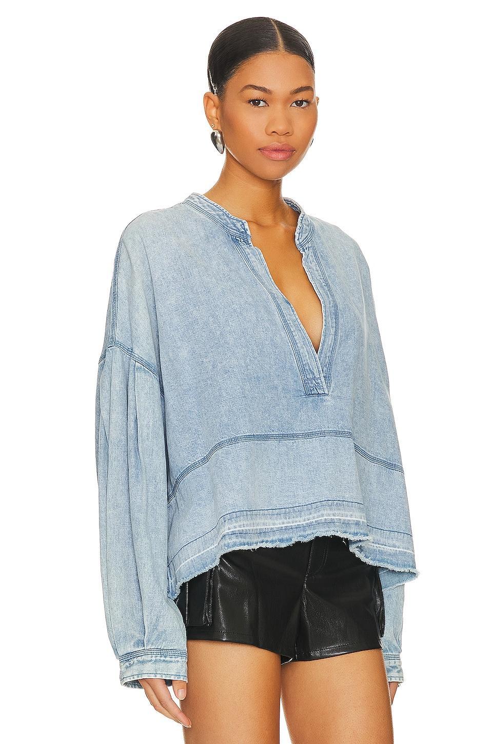 x We The Free Jude Denim Pullover In Vintage Indigo Free People Product Image