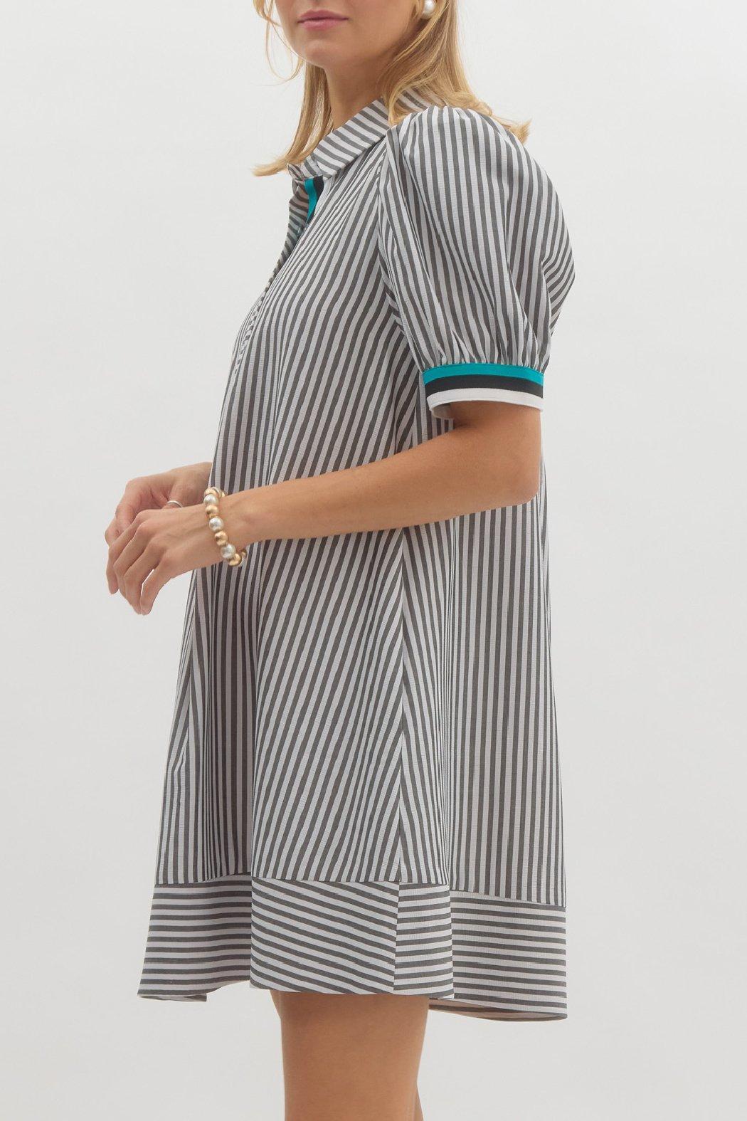 Contrast Striped Dress Product Image