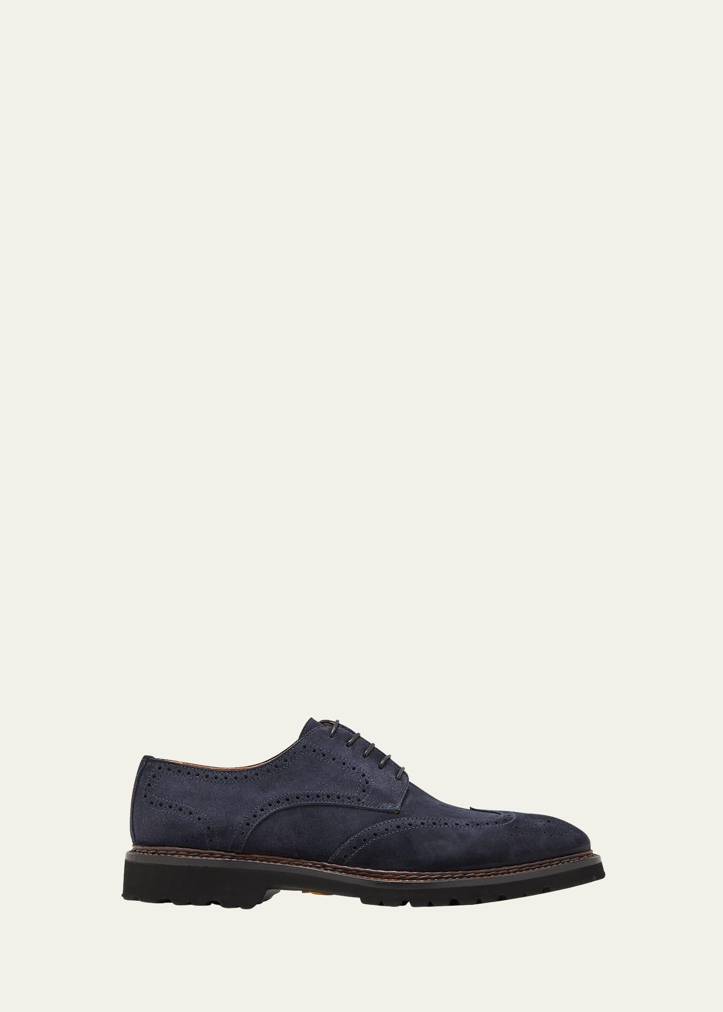 Mens Libertino Suede Wingtip Derby Shoes Product Image