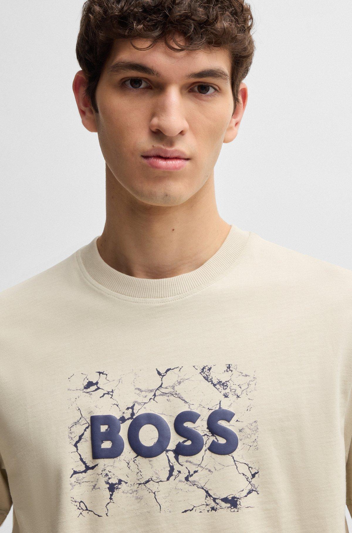 Cotton-jersey T-shirt with logo artwork Product Image