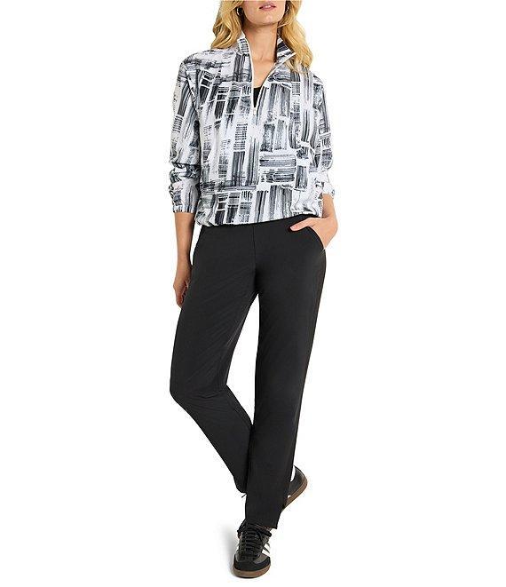 NIC + ZOE Active City Blocks Tech Stretch Stand Collar Long Sleeve Half Zip Product Image