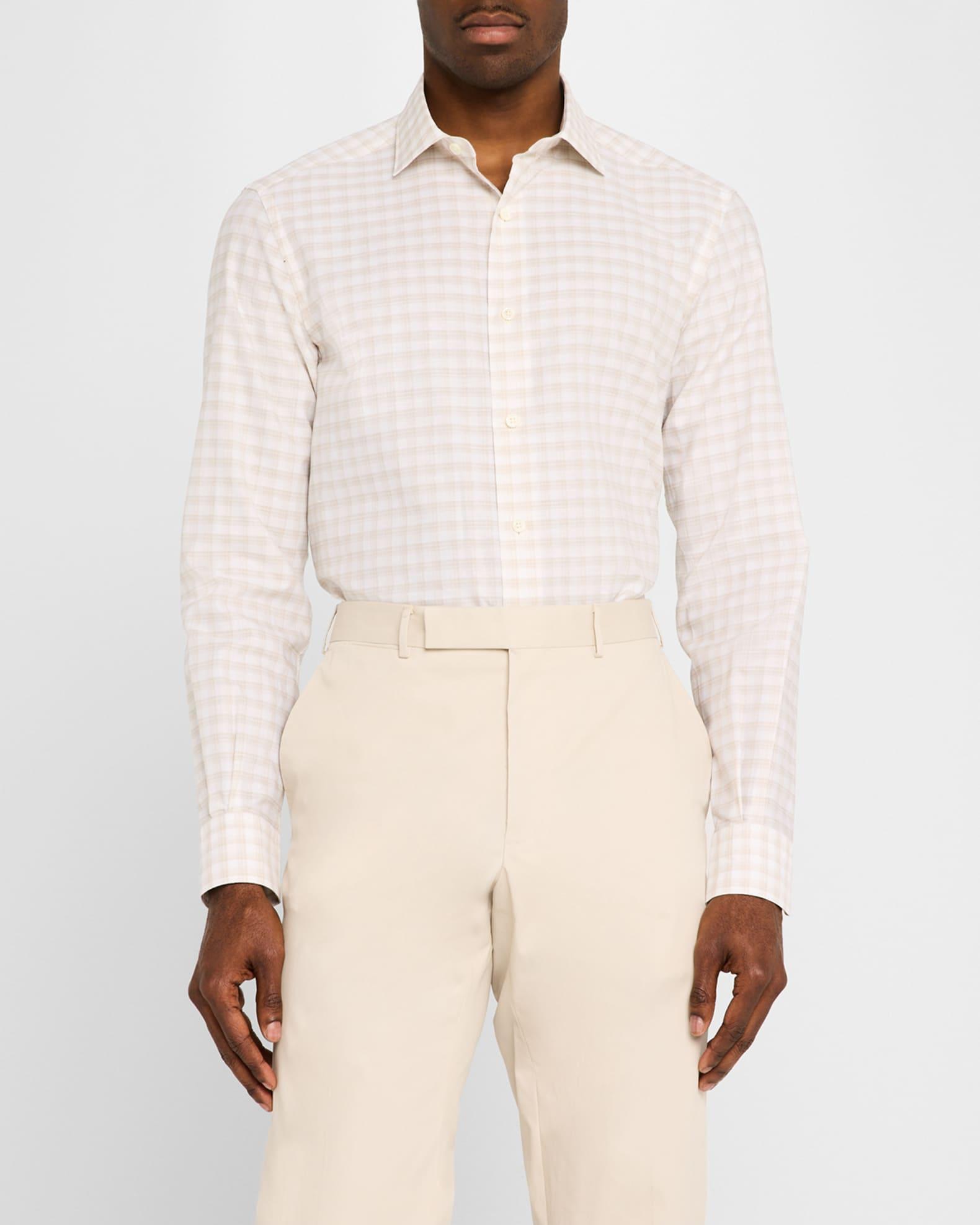 Men's Cotton Check Sport Shirt Product Image