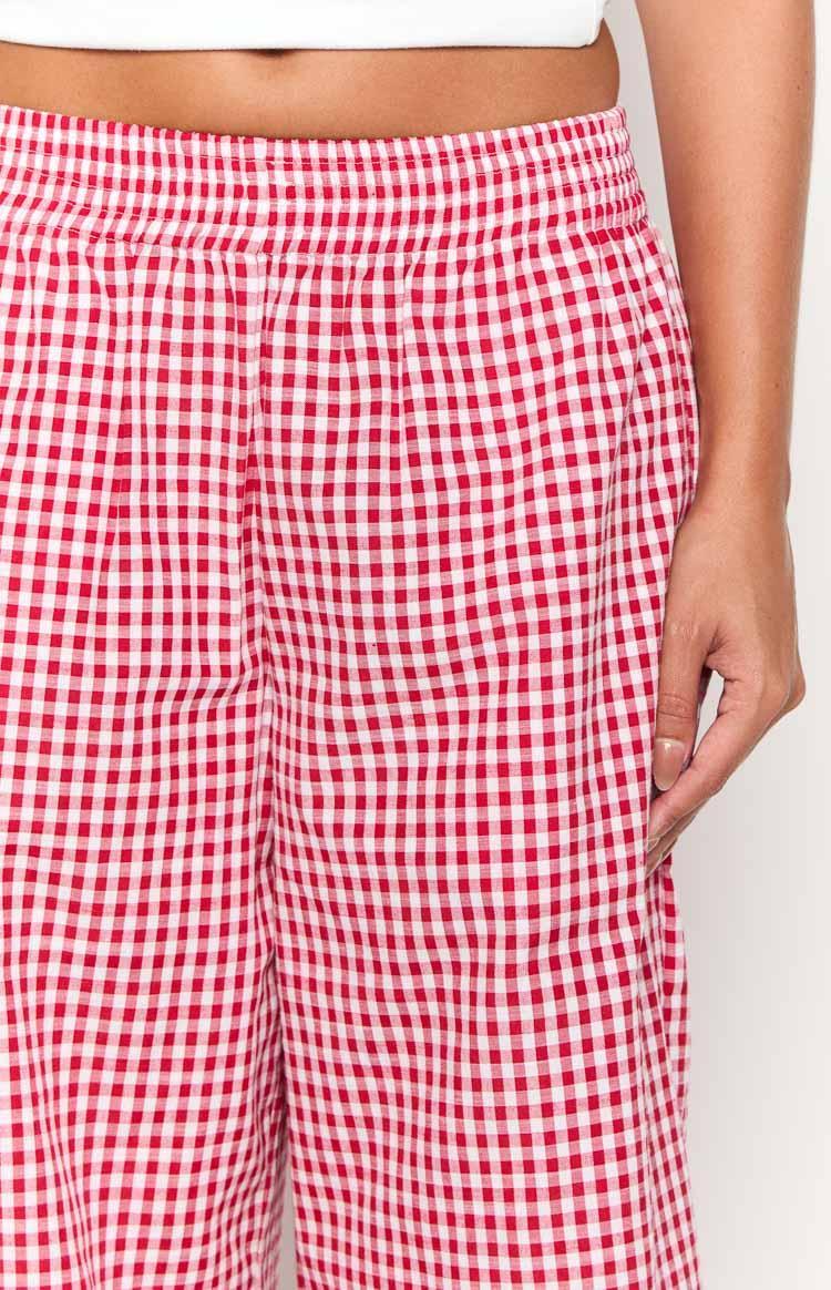 Mahalia Red Gingham Pants Product Image