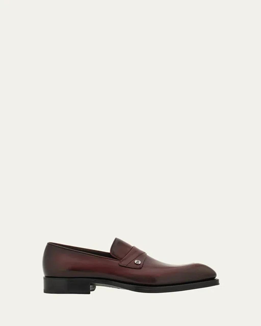 Mens Cantore Tramezza Calfskin Penny Loafers Product Image