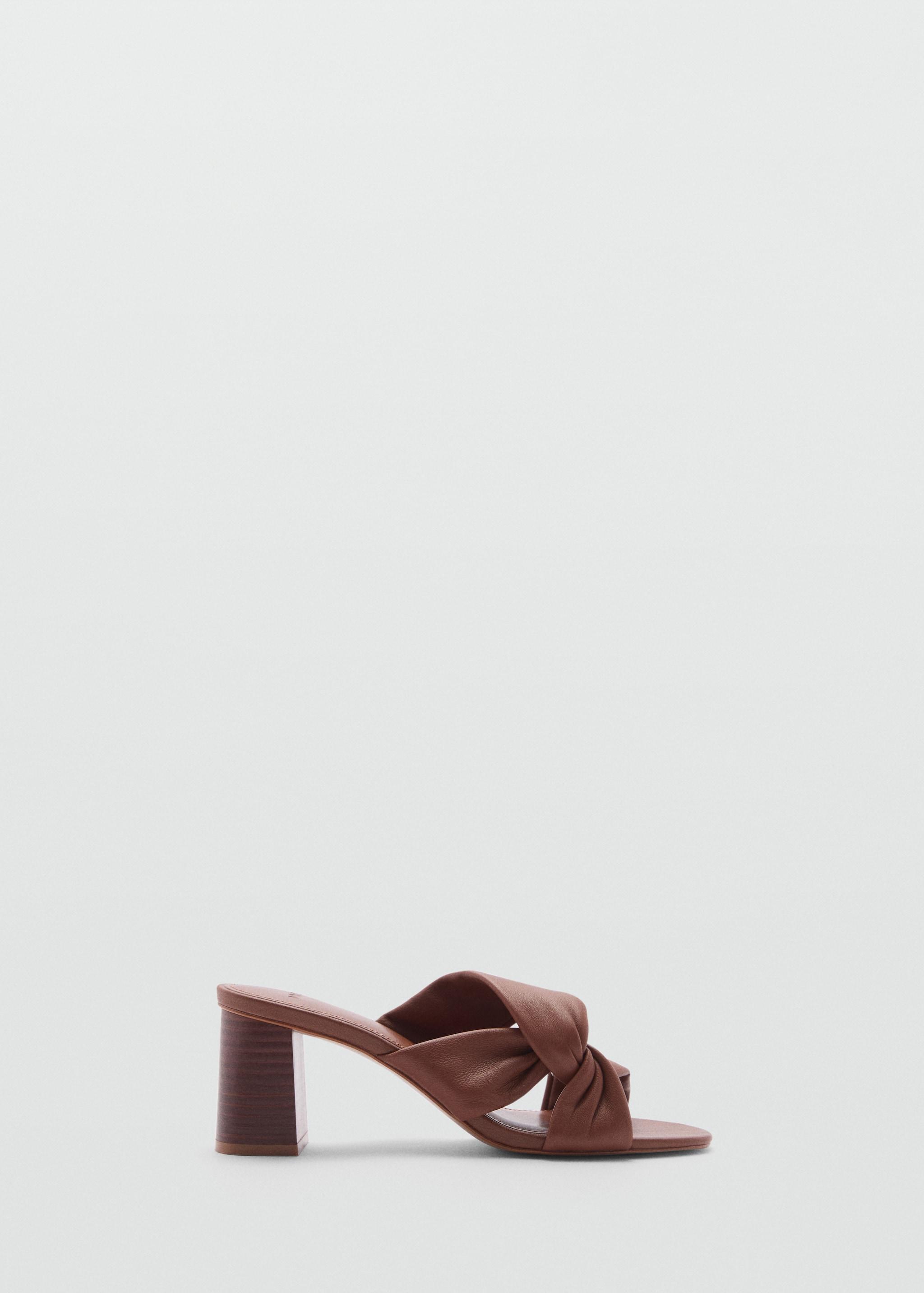 Knot leather sandals - Women | MANGO USA Product Image