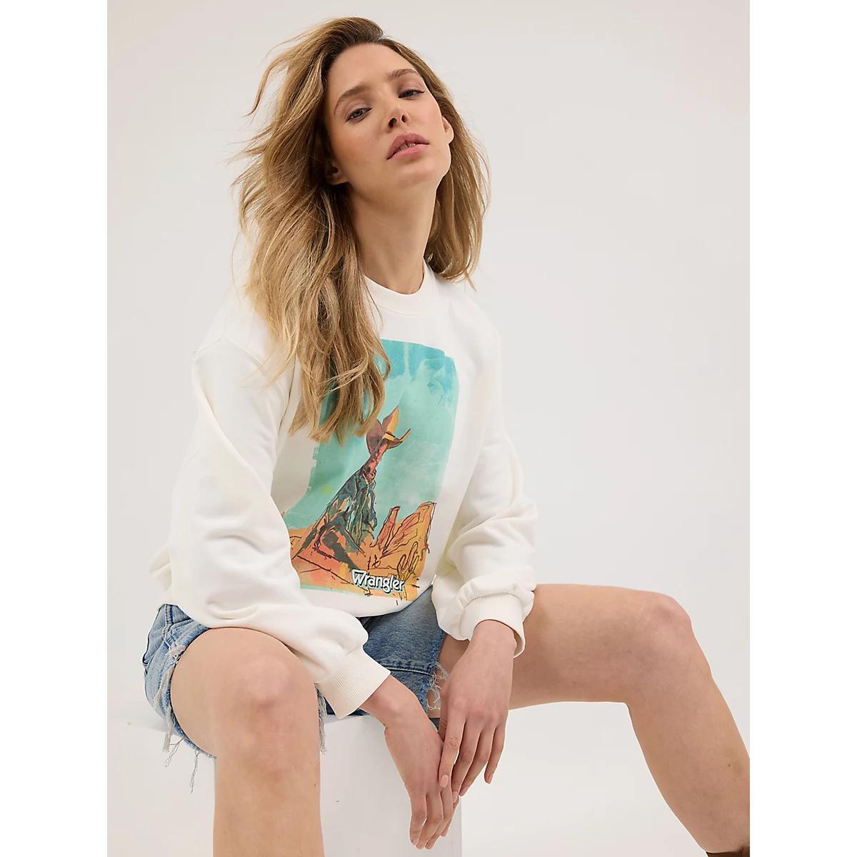 Women's Oversized Graphic Sweatshirt in Vintage Product Image