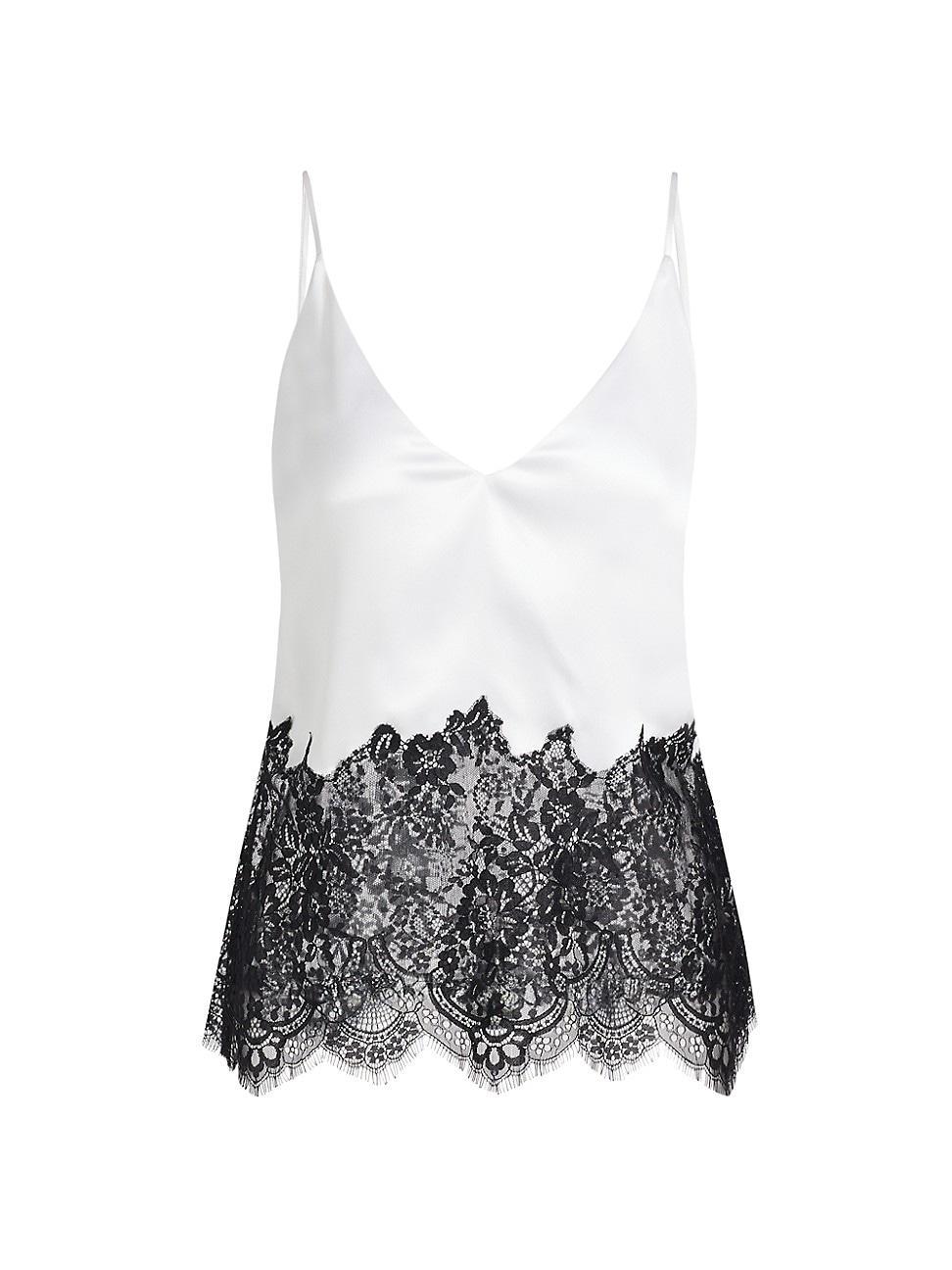 Womens Bryna Lace Silk Cami Product Image