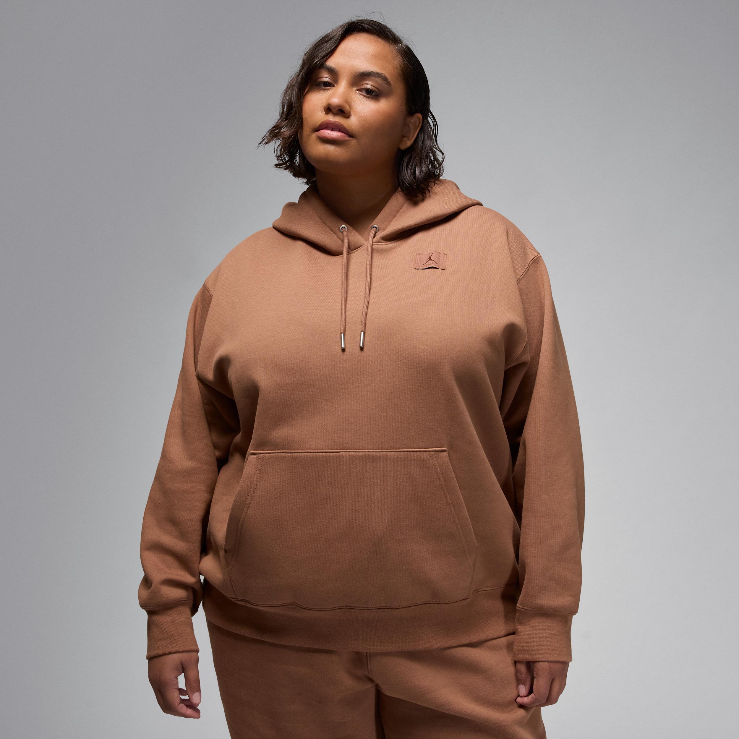 Jordan Flight Fleece Women's Satin-Lined Pullover Hoodie (Plus Size) Product Image