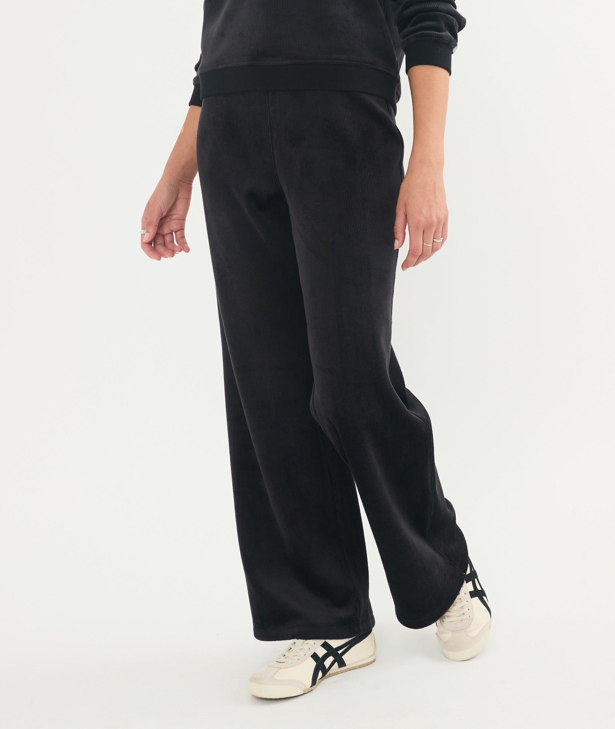 Cord Velour Wide Leg Pant Product Image