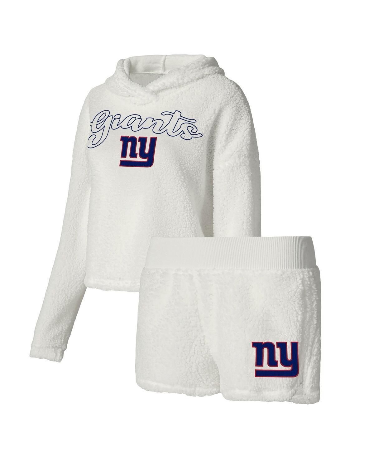 Womens Concepts Sport New York Giants Fluffy Pullover Sweatshirt & Shorts Sleep Set Product Image