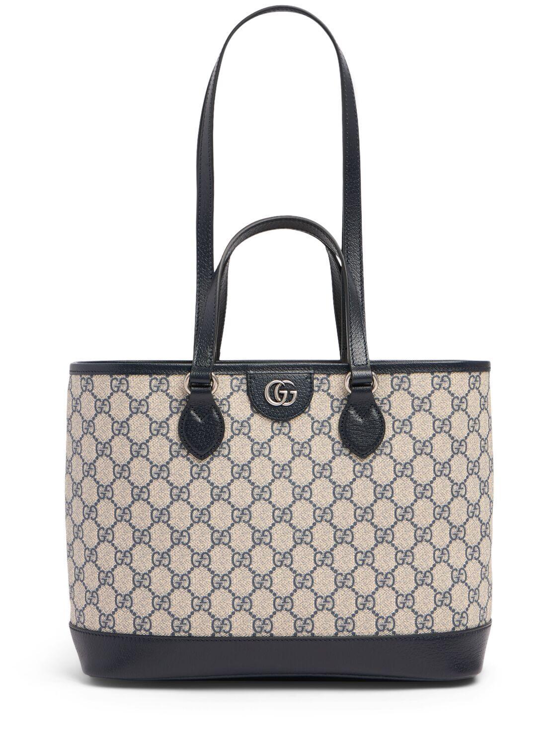 GUCCI Ophidia Mini-shopper In Beige,blue Product Image