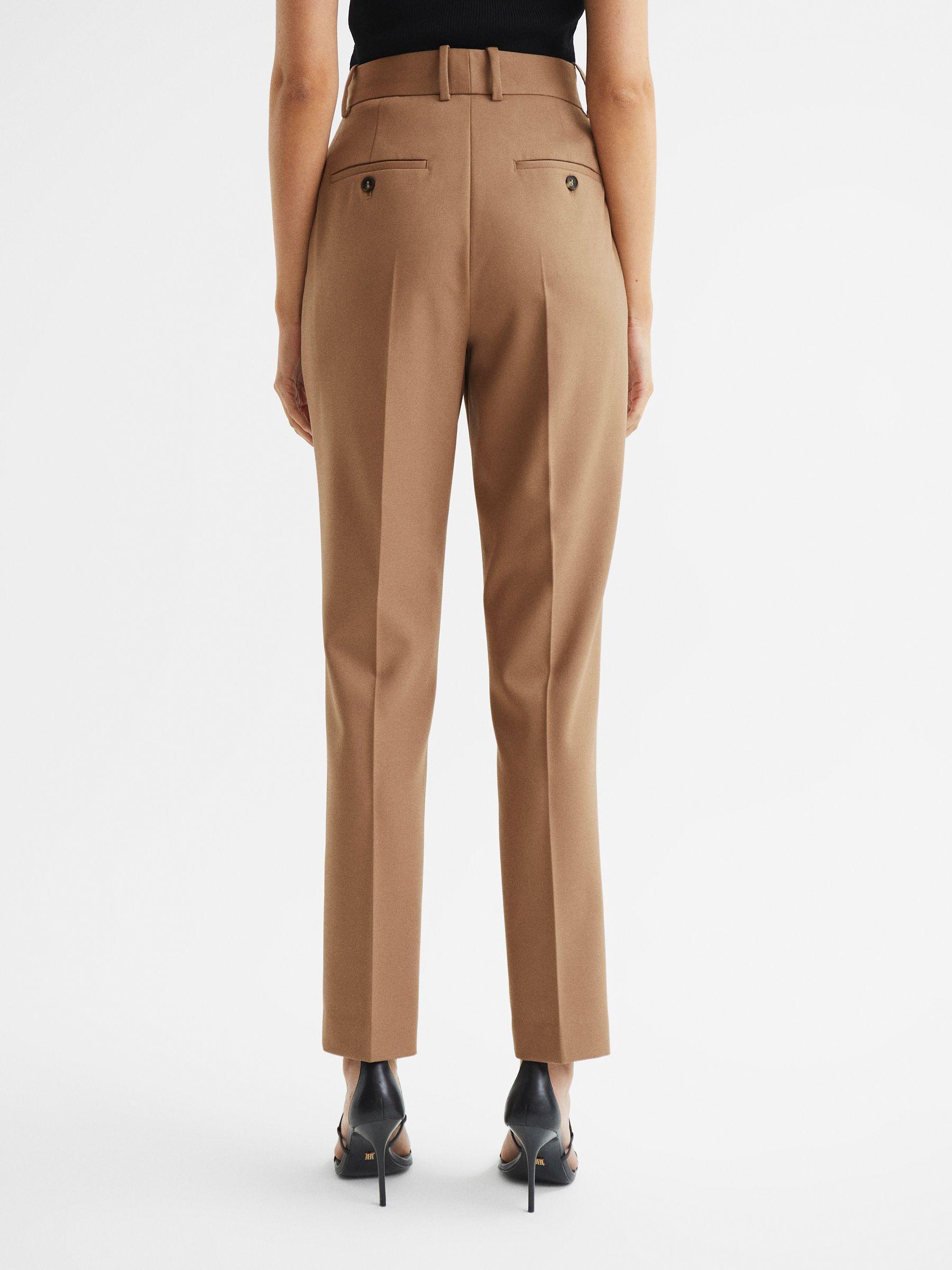Slim Leg Tailored Trousers in Camel Product Image
