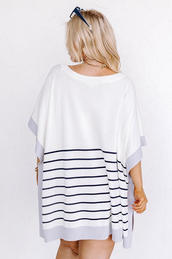 Dockside Cutie Knit Shift Top in Ivory Curves Product Image