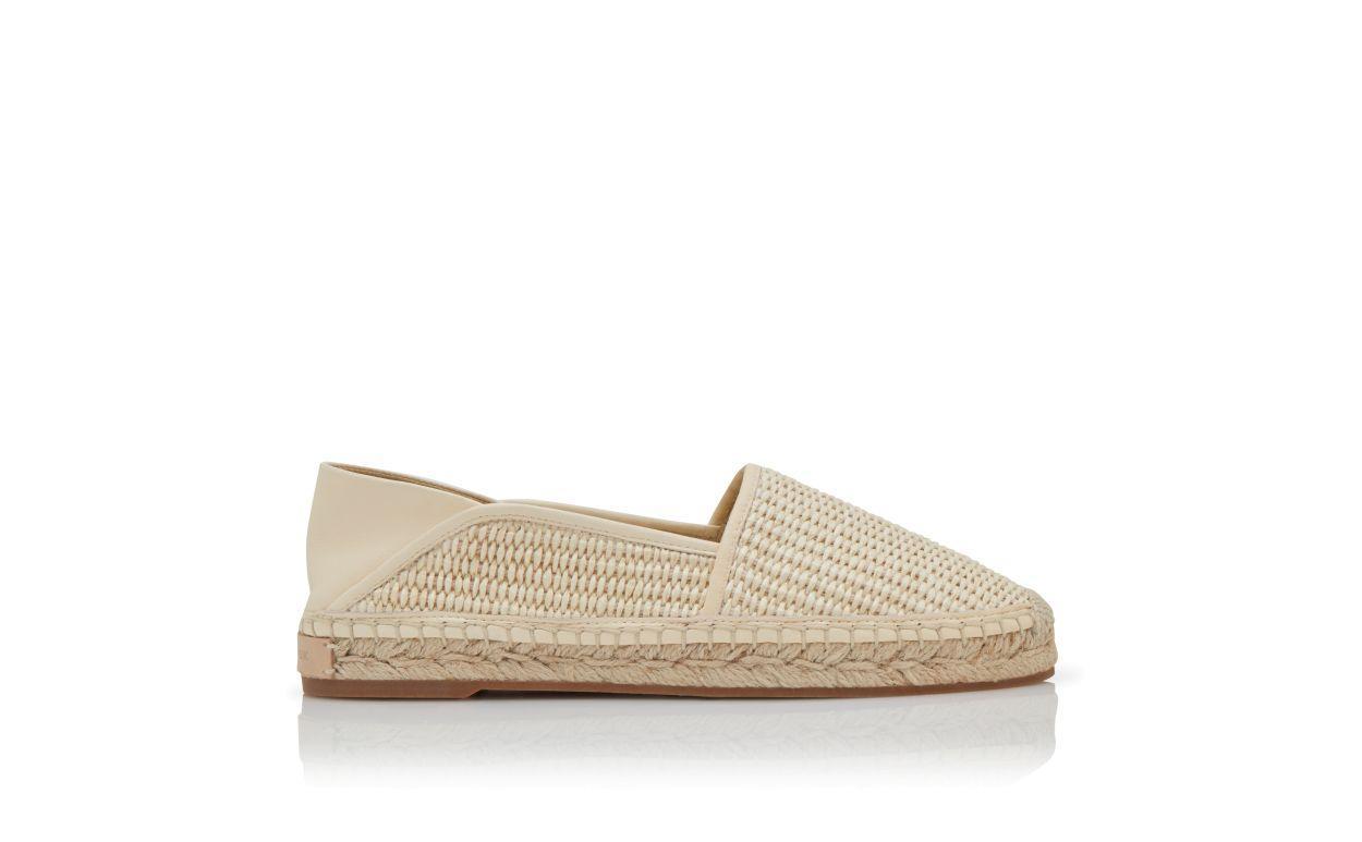 ESPADRA Light Cream Raffia Espadrilles Product Image