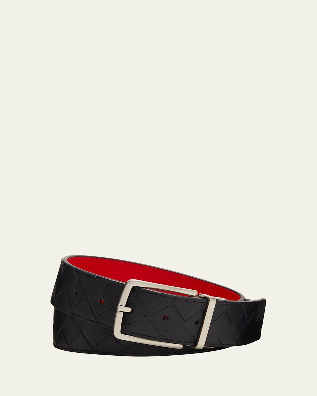 Mens Reversible Intrecciato Leather Belt Product Image