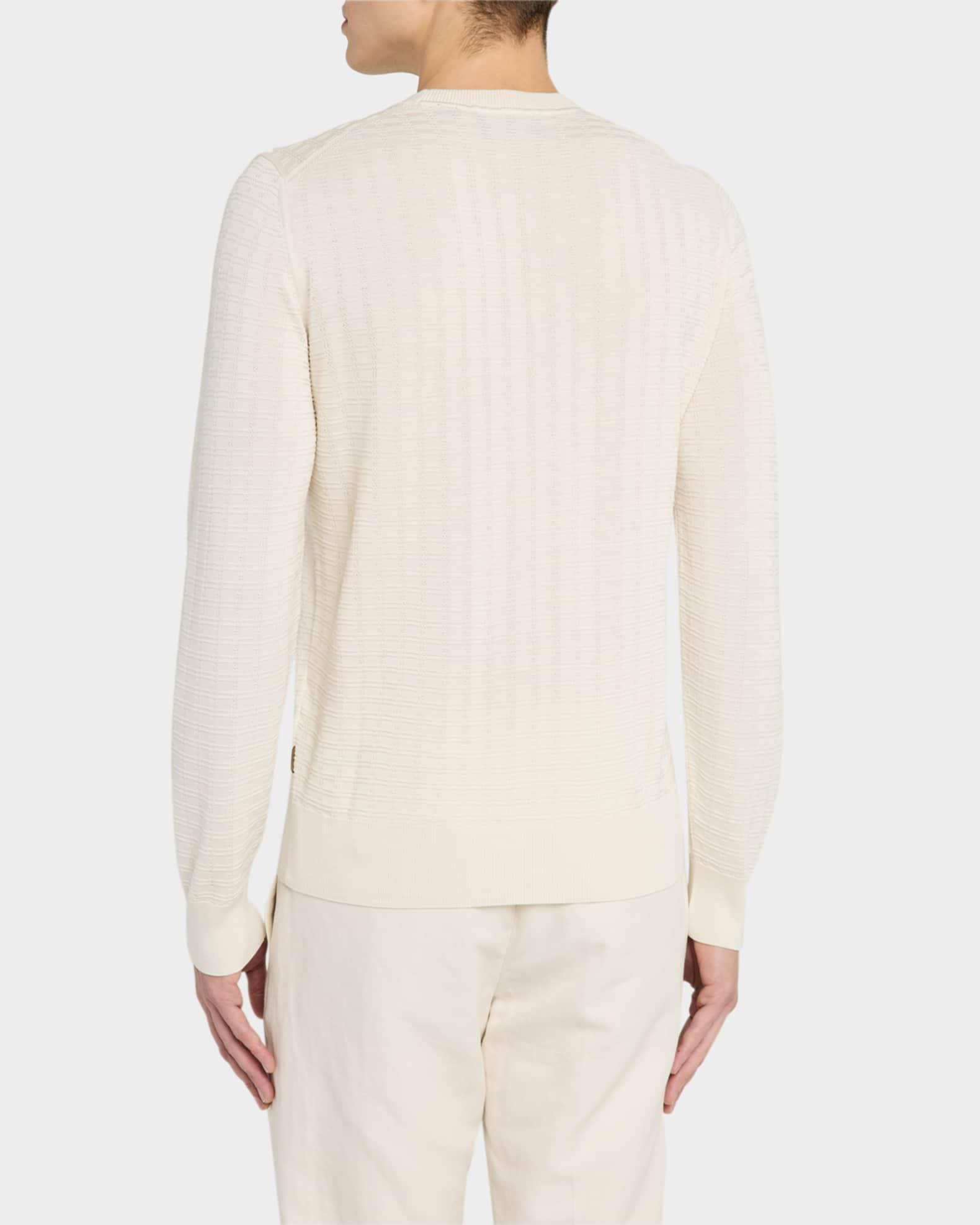 Men's Baniel Silk Textured Crewneck Sweater Product Image