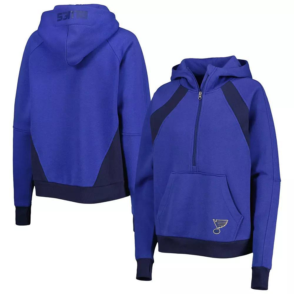 Women's Starter Blue St. Louis Blues Wishbone Half-Zip Hoodie,  Product Image