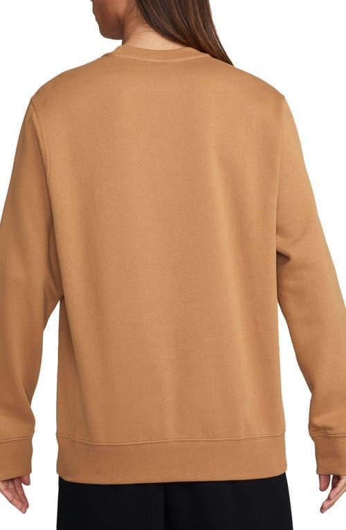 NIKE Club Crewneck Sweatshirt In Flax/white Product Image