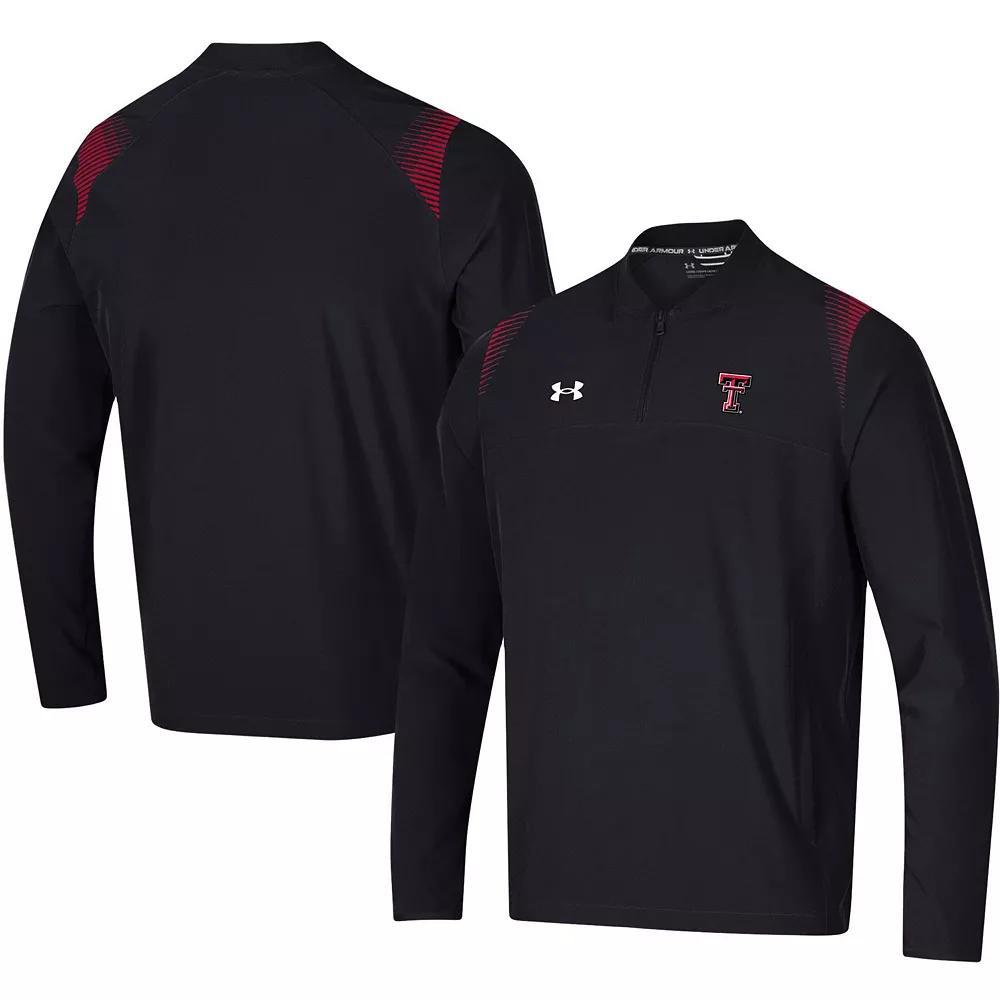 Men's Under Armour Black Texas Tech Red Raiders 2021 Sideline Motivate Quarter-Zip Jacket, Size: Small Product Image