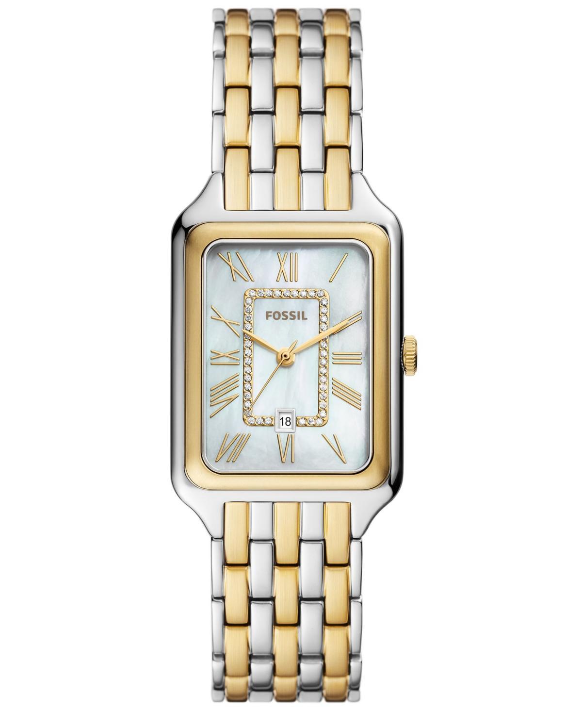 Fossil Womens Raquel Three-Hand Date Two Tone Stainless Steel Bracelet Watch Product Image