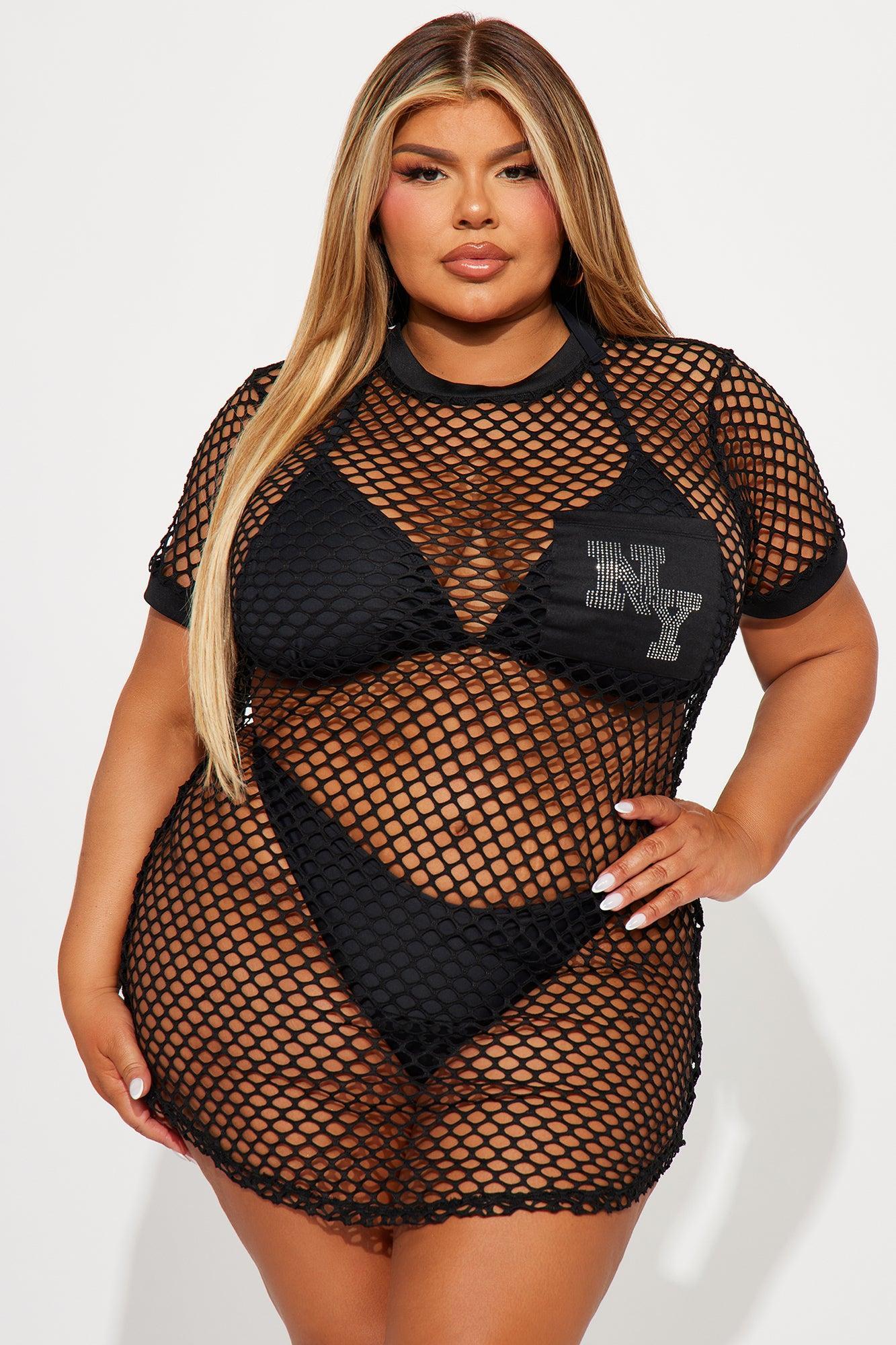 NY Summer Fishnet Cover Up - Black Product Image