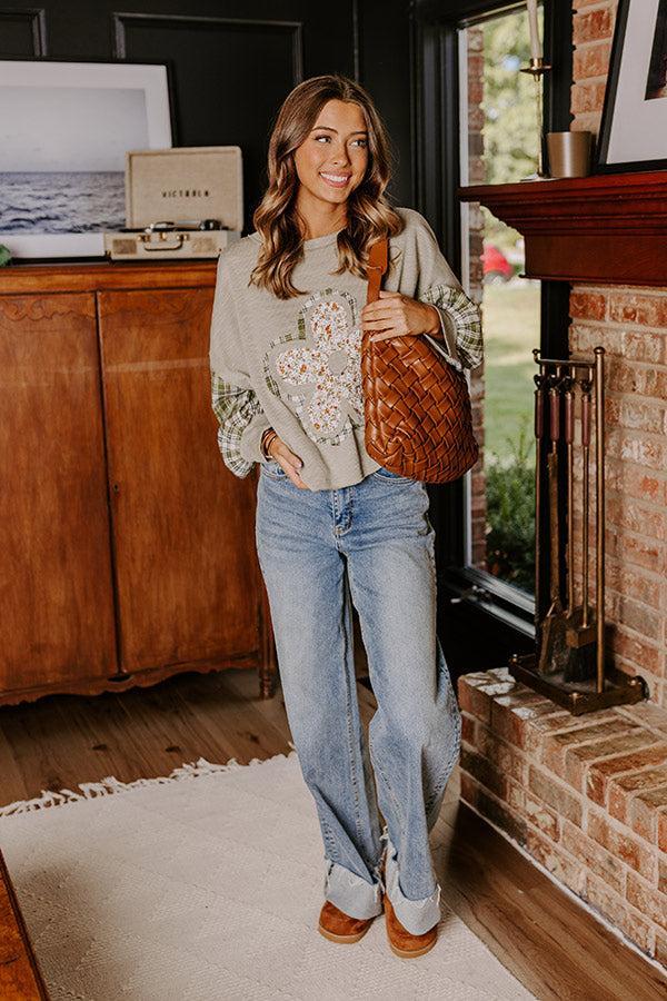 Apple Cider Sippin' Plaid Top Product Image