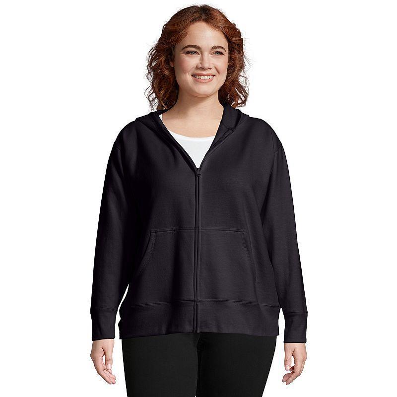 Hanes Just My Size EcoSmart Womens Full-Zip Fleece Hoodie (Plus ) Navy Heather 3X Product Image