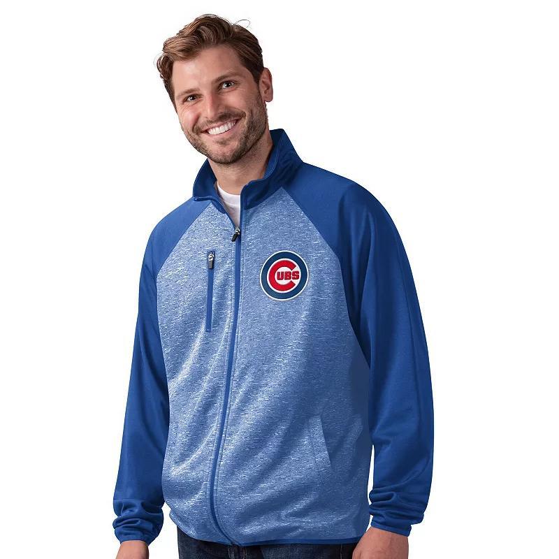 Men's G-III Sports by Carl Banks Royal Chicago Cubs Runners Raglan Full-Zip Track Jacket,  Product Image