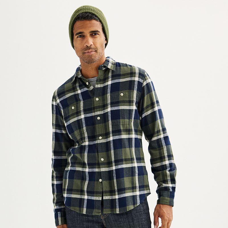 Mens Sonoma Goods For Life Supersoft Flannel Button-Down Shirt Product Image