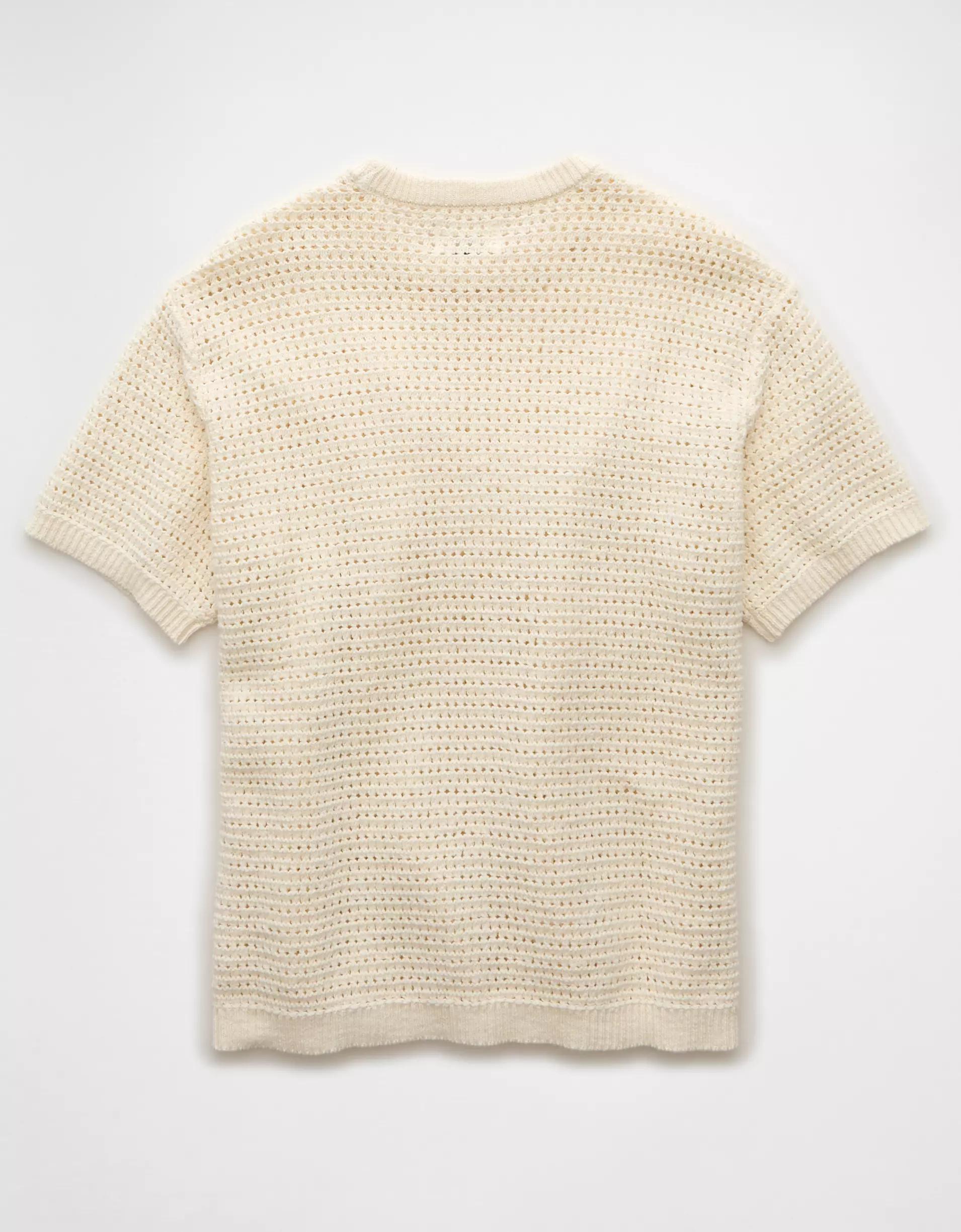 AE Open Knit Sweater T-Shirt Product Image