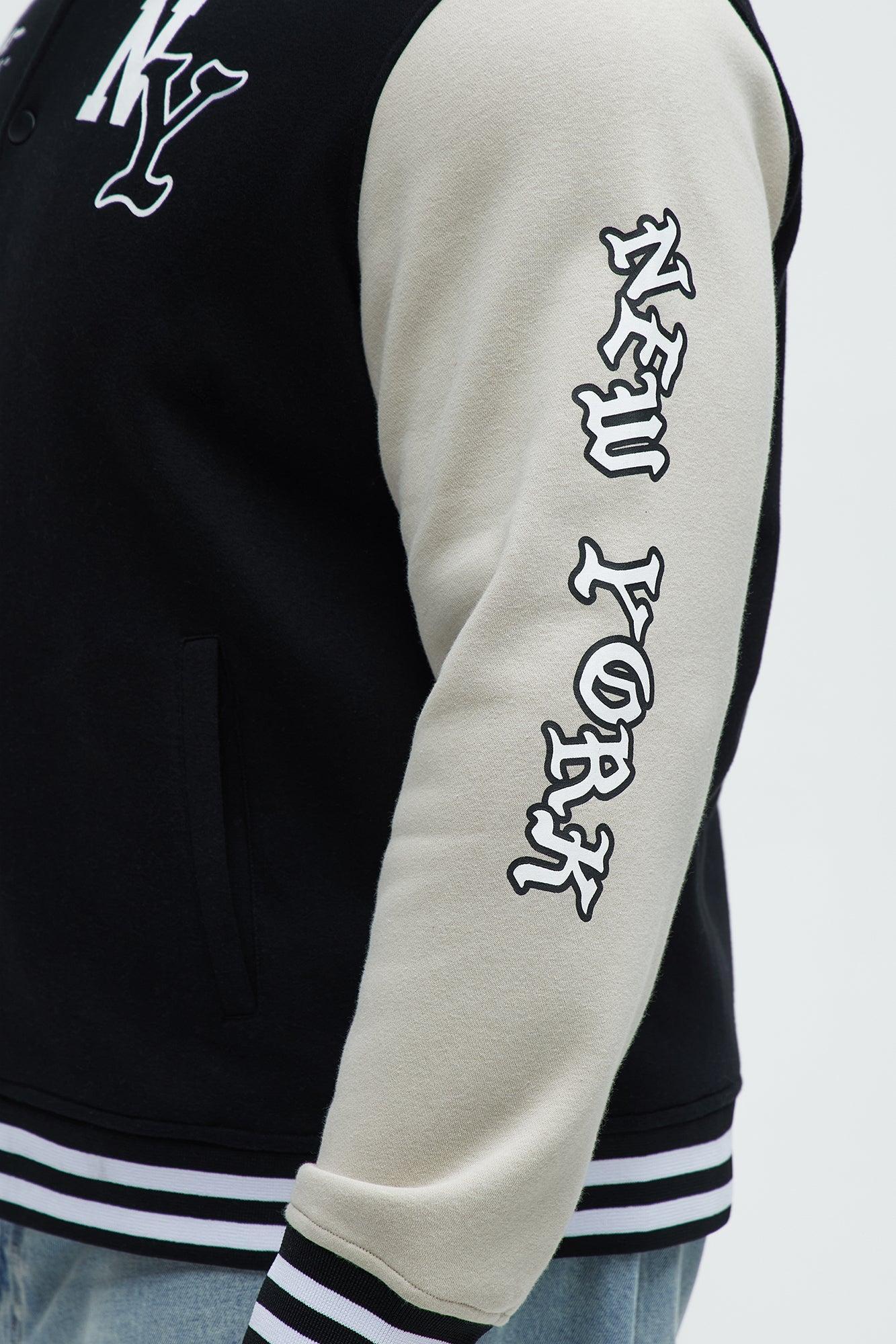 New York Circle Varsity Jacket - Black Product Image