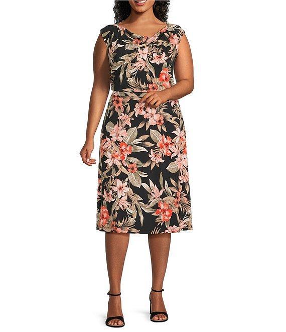 Kasper Floral Print Flared Midi Coordinating Skirt Product Image