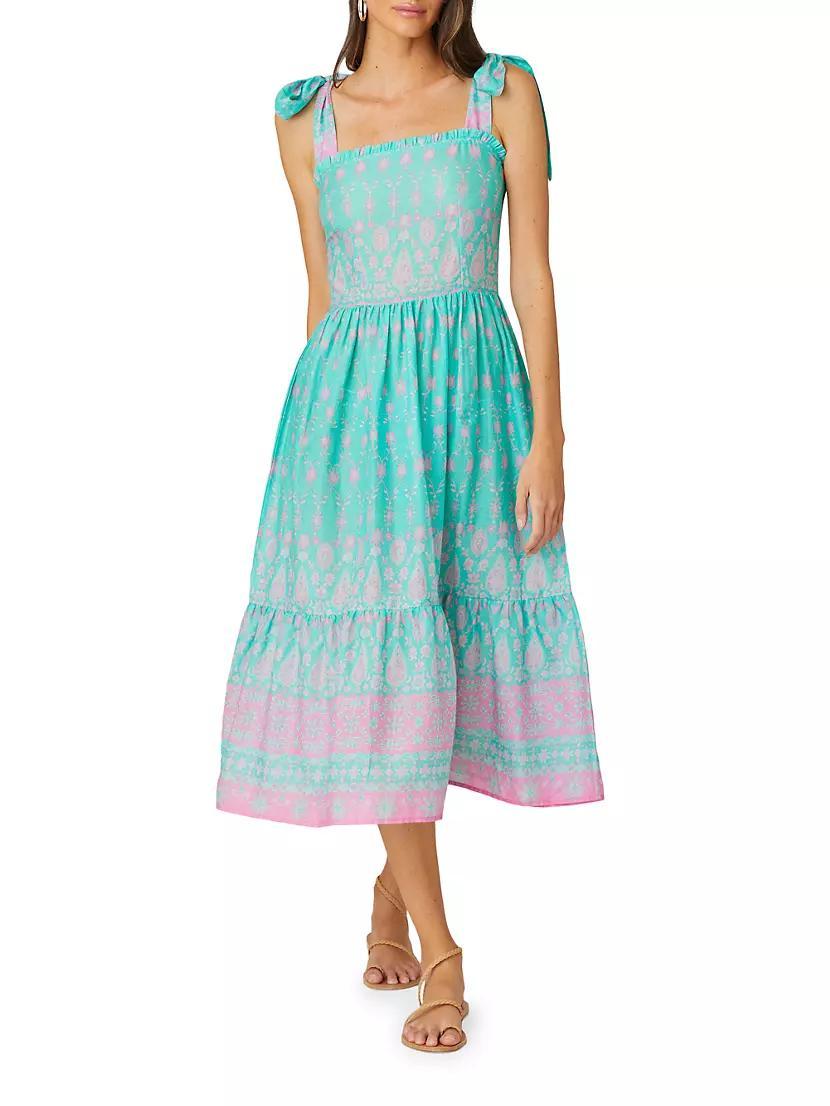 Remy Paisley Cotton Midi-Dress Product Image