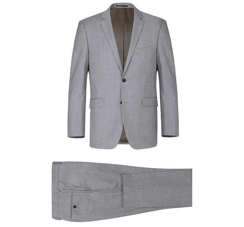 (36R, 36S, 38L, 48L, 54R) 100% Virgin Wool Regular Fit Light Gray Suit Product Image