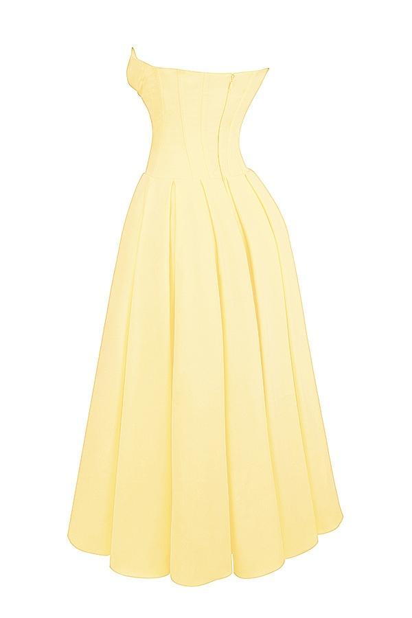 Lady Sunshine Strapless Tulle Midi Dress Product Image