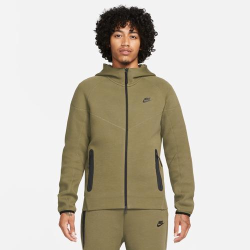 Nike Mens Nike Tech Fleece Full-Zip Hoodie - Mens Birch Heather/Black Product Image