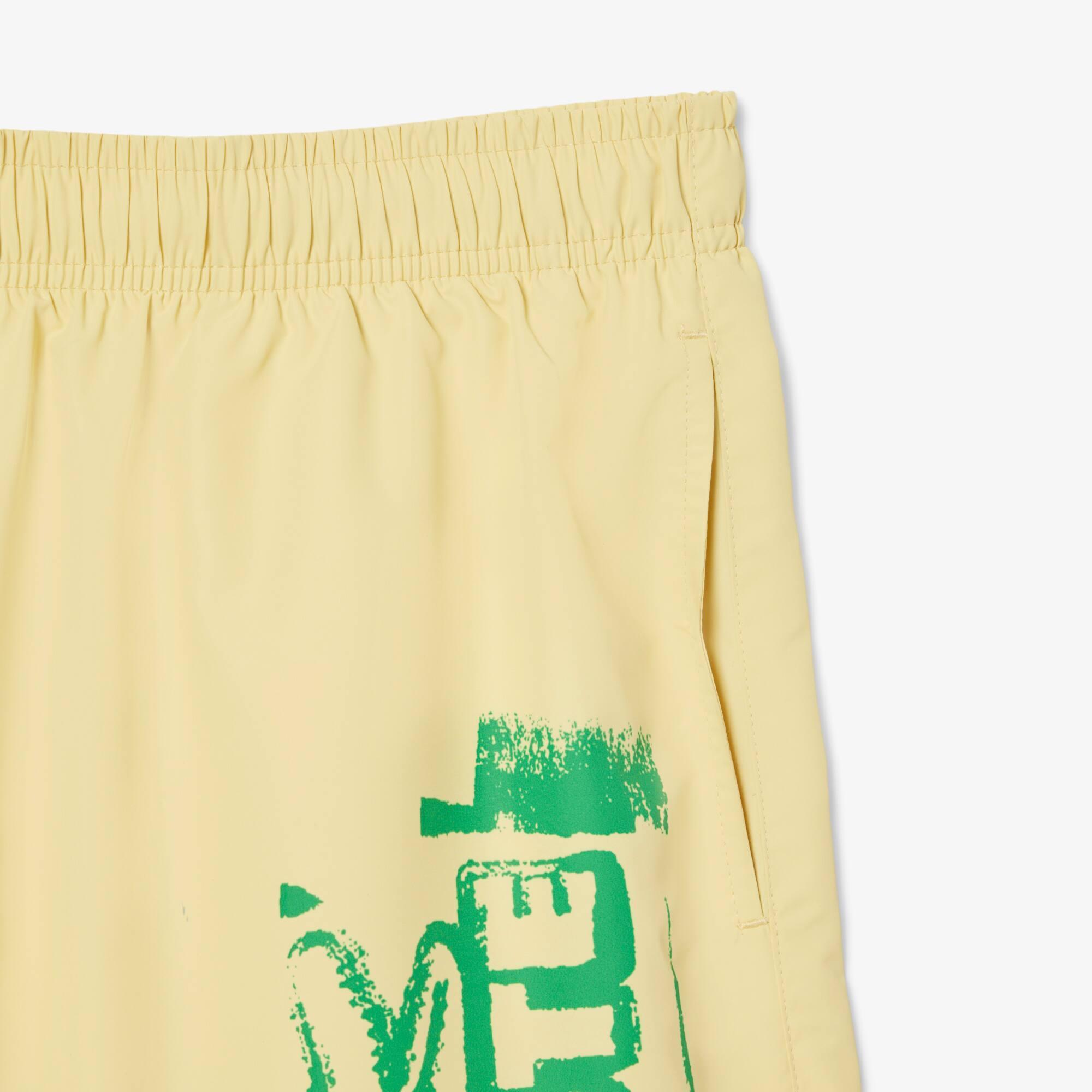 Long Branded Swim Trunks Product Image