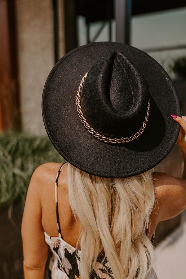 Love Of Lattes Felt Fedora In Black Product Image
