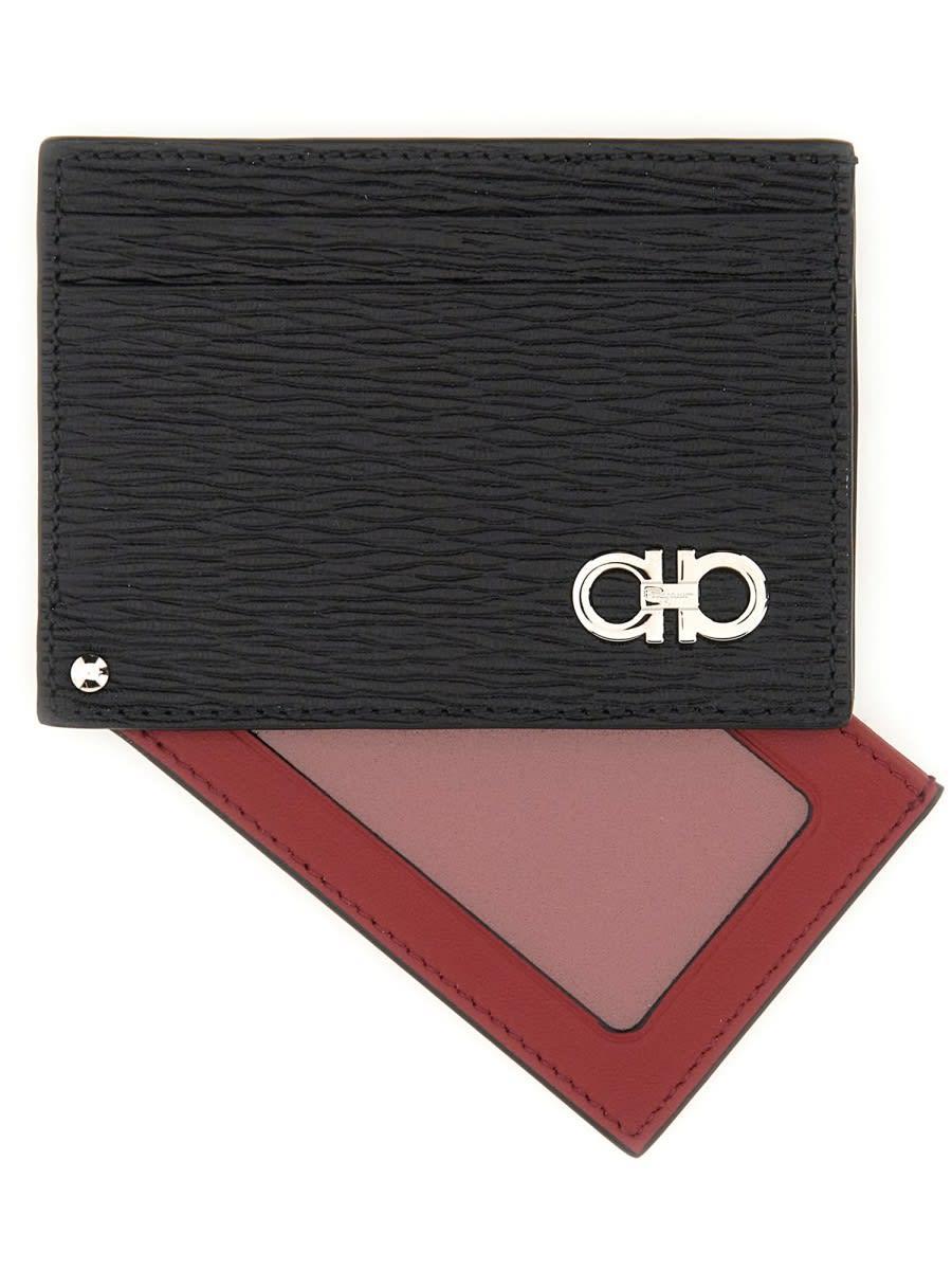 FERRAGAMO Salvatore  Card Holder With Logo In Black Product Image