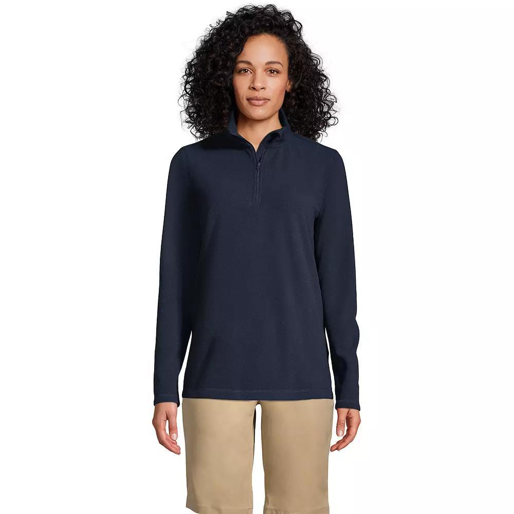 Women's Lands' End Lightweight Fleece Quarter Zip Pullover,  Product Image