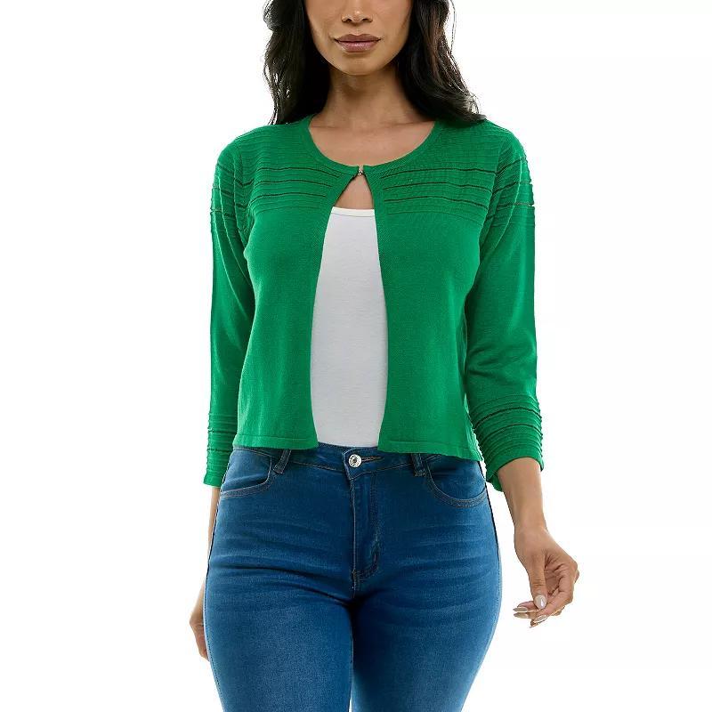 Womens Nina Leonard Knit Bolero Cardigan Product Image