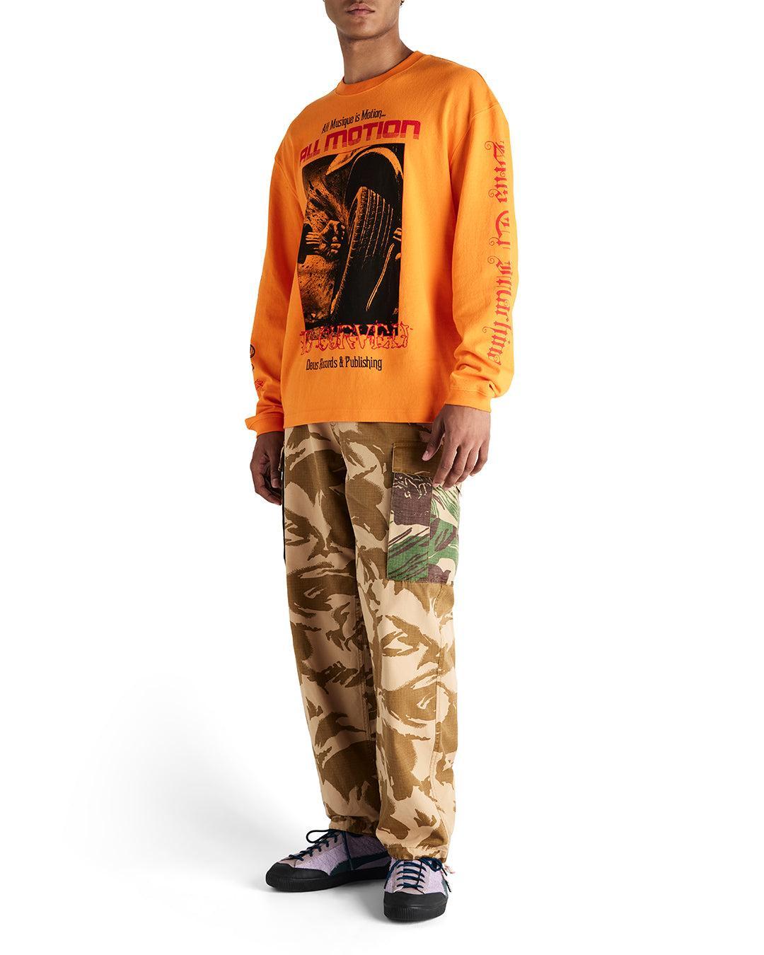 Dancing Ghost Long Sleeve Tee - Persimmon Orange Product Image