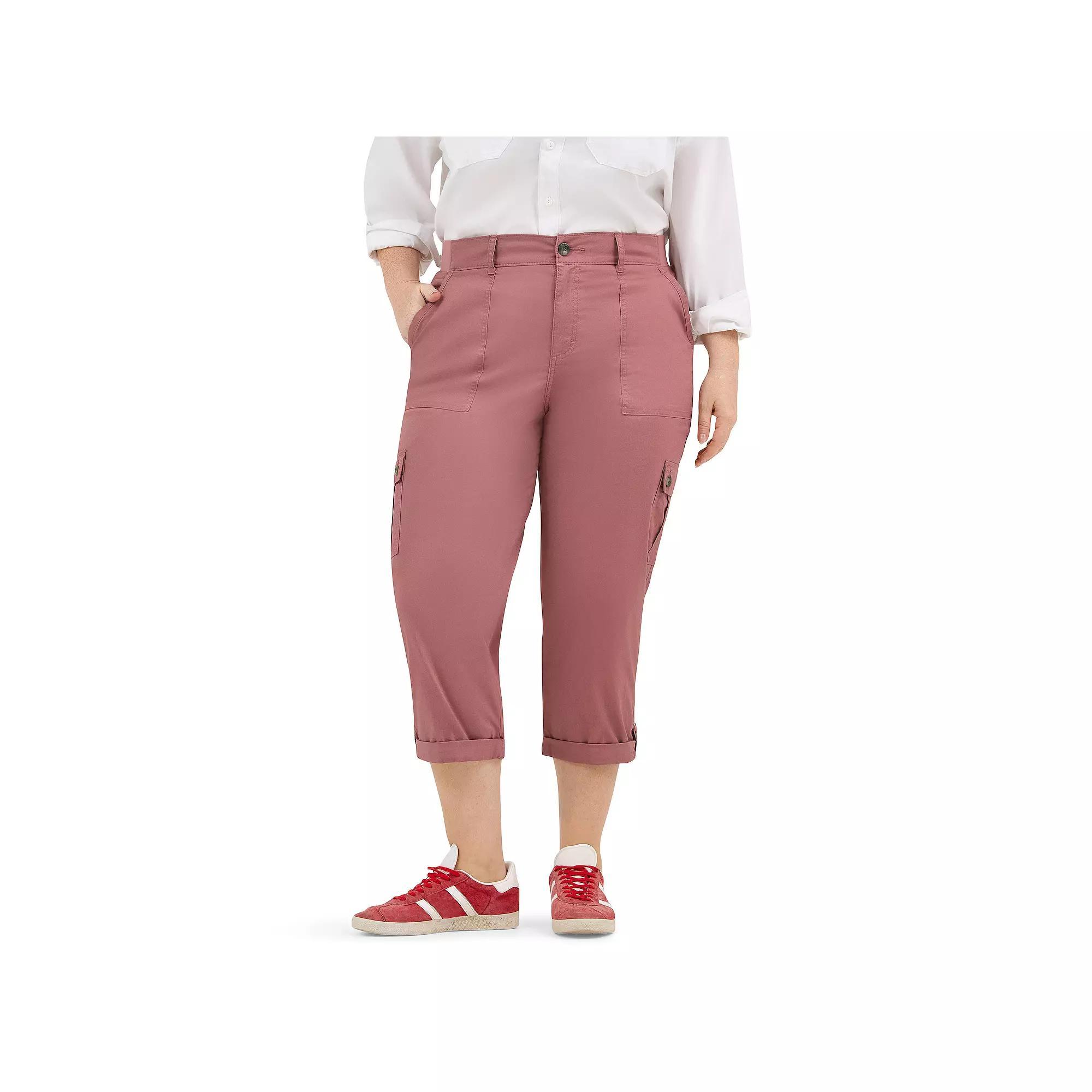 Plus Size Lee® Flex-To-Go Cargo Capri Pants, Women's, Size: 16 - Regular, Henna Product Image