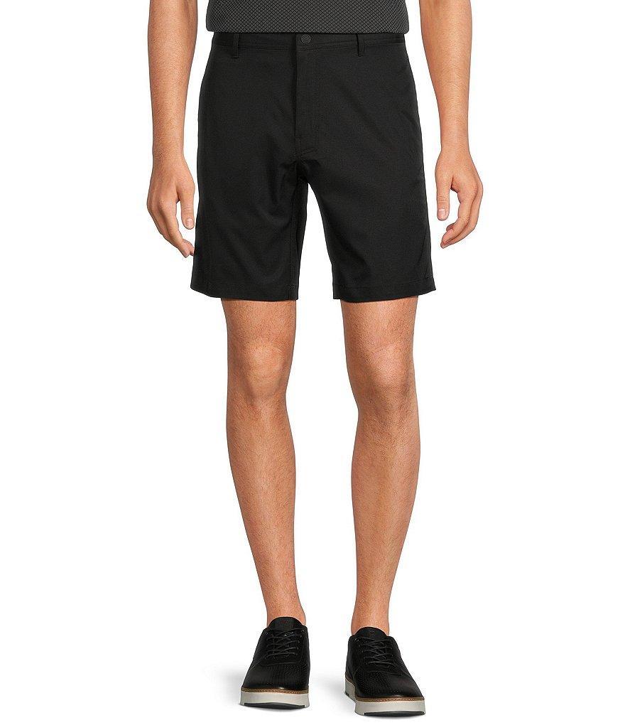 Roundtree & Yorke Performance Straight Fit Flat Front Tech 9#double; Inseam Shorts Product Image