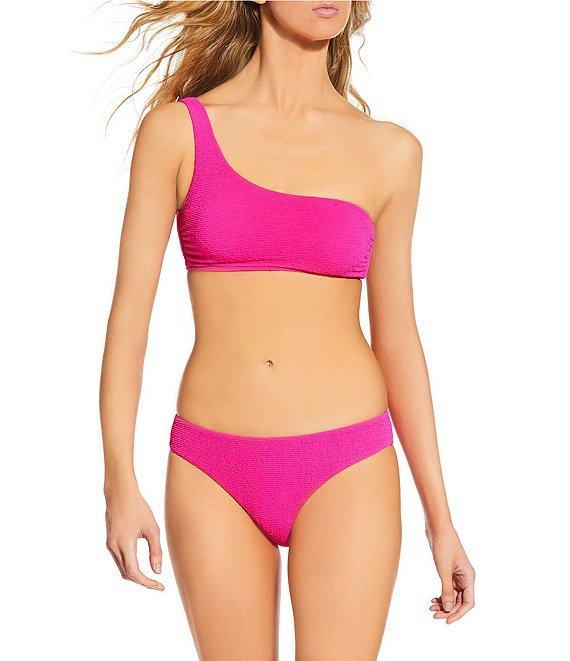 GB Solid Scrunchie Textured Classic Hipster Swim Bottom Product Image