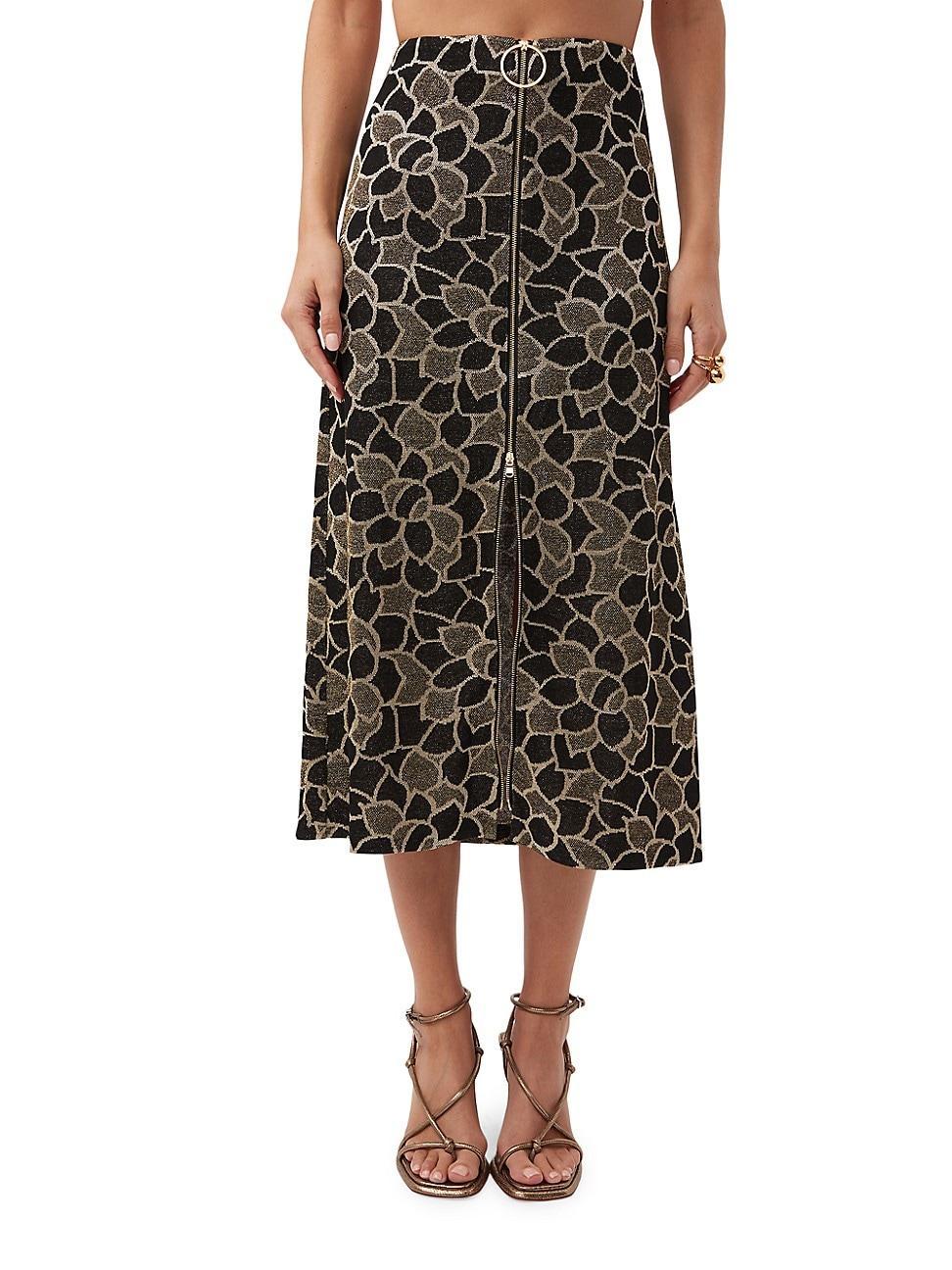 Womens Zane Jacquard Midi-Skirt Product Image