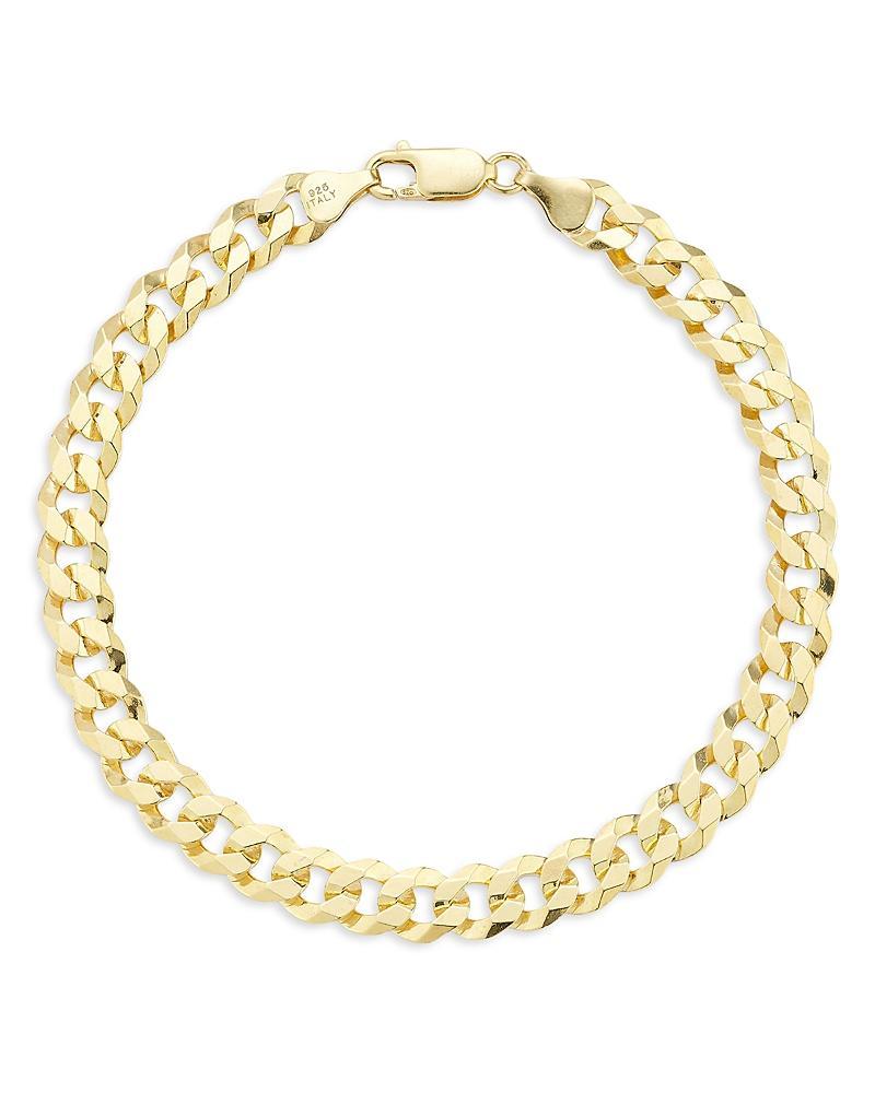 Milanesi And Co Mens 18K Gold Vermeil 7mm Curb Chain Bracelet Product Image