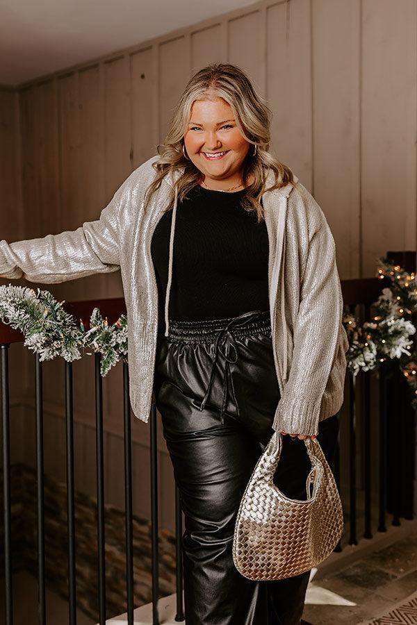 Shine On Knit Metallic Sweater Curves Product Image