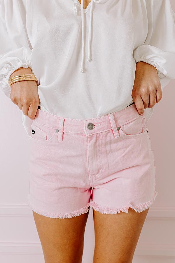 KanCan The Avery High Waist Frayed Shorts Product Image