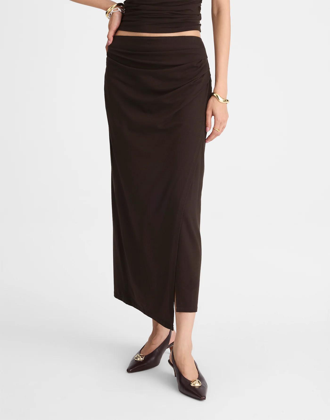 Ruched Maxi Skirt Product Image